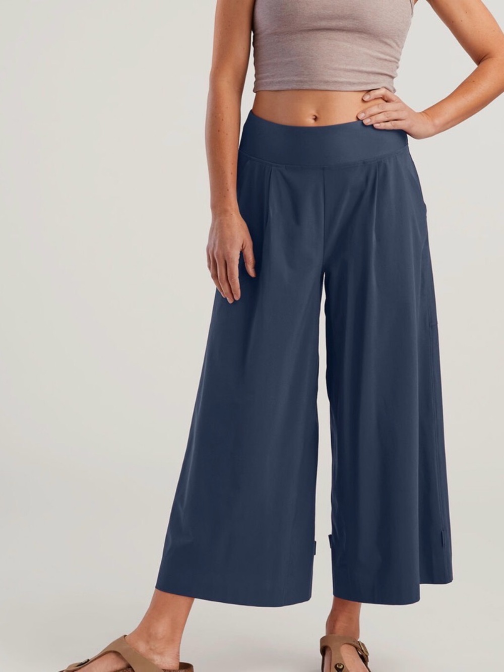 Title Nine Round Trip Wide-Leg Pull-On Navy Pants size XS